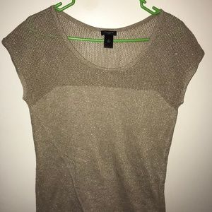 Ann Taylor gold metallic top